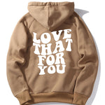 Letter Back Print Hoodie