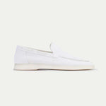 Classic Suède Loafer Pearl White