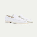 Classic Suède Loafer Pearl White