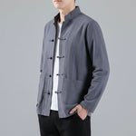 Domenico Linen-Blend Mandarin Jacket