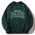 Paris French Print Crew Neck Relaxed Sweatshirt
