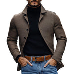 Men's Vintage Houndstooth Notch Lapel Single Breasted Slim Fit Blazer