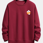 Boo Ghost Print Relax Fit Sweatshirt