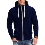Men's Hooded Raglan Sleeve Zipper Sports Casual Jacket
