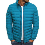 Men's Casual Stand Collar Long Sleeve Padded Warm Slim Fit Jacket