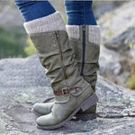 Elise | Knit Cuff Ankle Boots