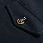 Men's Vintage Casual Solid Stand Collar Button Jacket