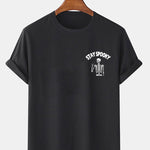 Halloween Funny Skeleton Print T-Shirt