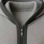 COMO HOODED CARDIGAN GREY