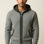 COMO HOODED CARDIGAN GREY