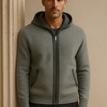 COMO HOODED CARDIGAN GREY