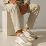 Calzatura Suede Runner White