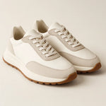 Calzatura Suede Runner White