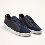 LORVANO™ Suede Sneaker – Deep Navy