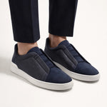 LORVANO™ Suede Sneaker – Deep Navy