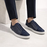LORVANO™ Suede Sneaker – Deep Navy