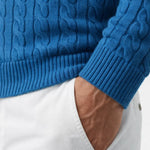 Sero Zip Knit Blue