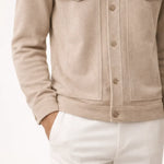 Light Beige Suede Jacket