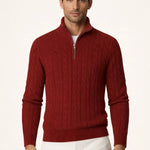 Sero Zip Knit Burgundy