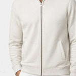 Luca Zip Up Sweater White