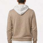 Luca Zip Up Sweater Camel