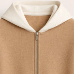 Luca Zip Up Sweater Camel
