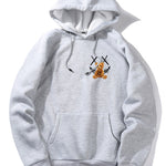 Smiley Bear Back Print Hoodie & Jogger Pants