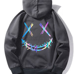 Gradient Smiley Print Hoodie