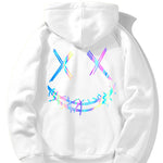 Gradient Smiley Print Hoodie