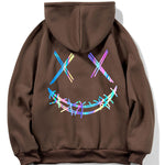 Gradient Smiley Print Hoodie