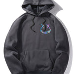 Gradient Smiley Print Hoodie