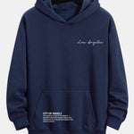 Los Angeles Slogan Print Relax Fit Hoodie
