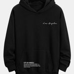 Los Angeles Slogan Print Relax Fit Hoodie