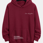 Los Angeles Slogan Print Relax Fit Hoodie