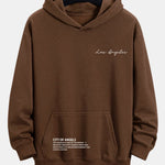 Los Angeles Slogan Print Relax Fit Hoodie