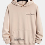 Los Angeles Slogan Print Relax Fit Hoodie