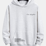 Los Angeles Slogan Print Relax Fit Hoodie