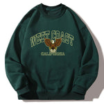 West Coast Eagle Print Relaxed Sweatshirt